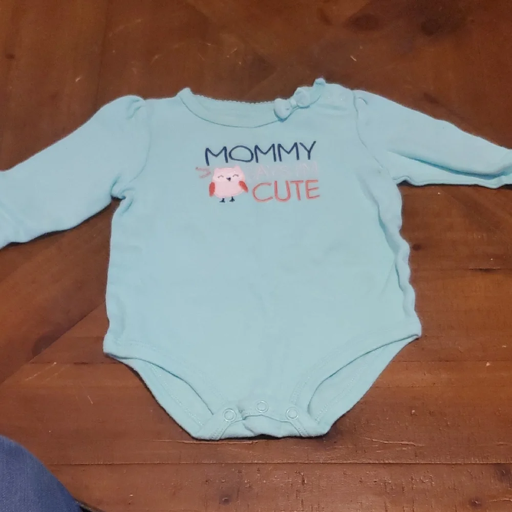 Carter's Aqua 'Mommy Cute' Bodysuit